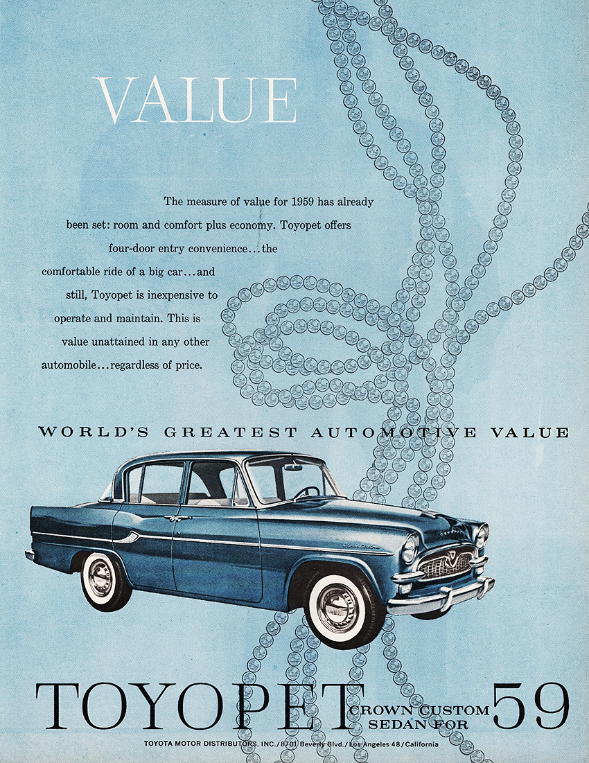1959 Toyota Auto Advertising